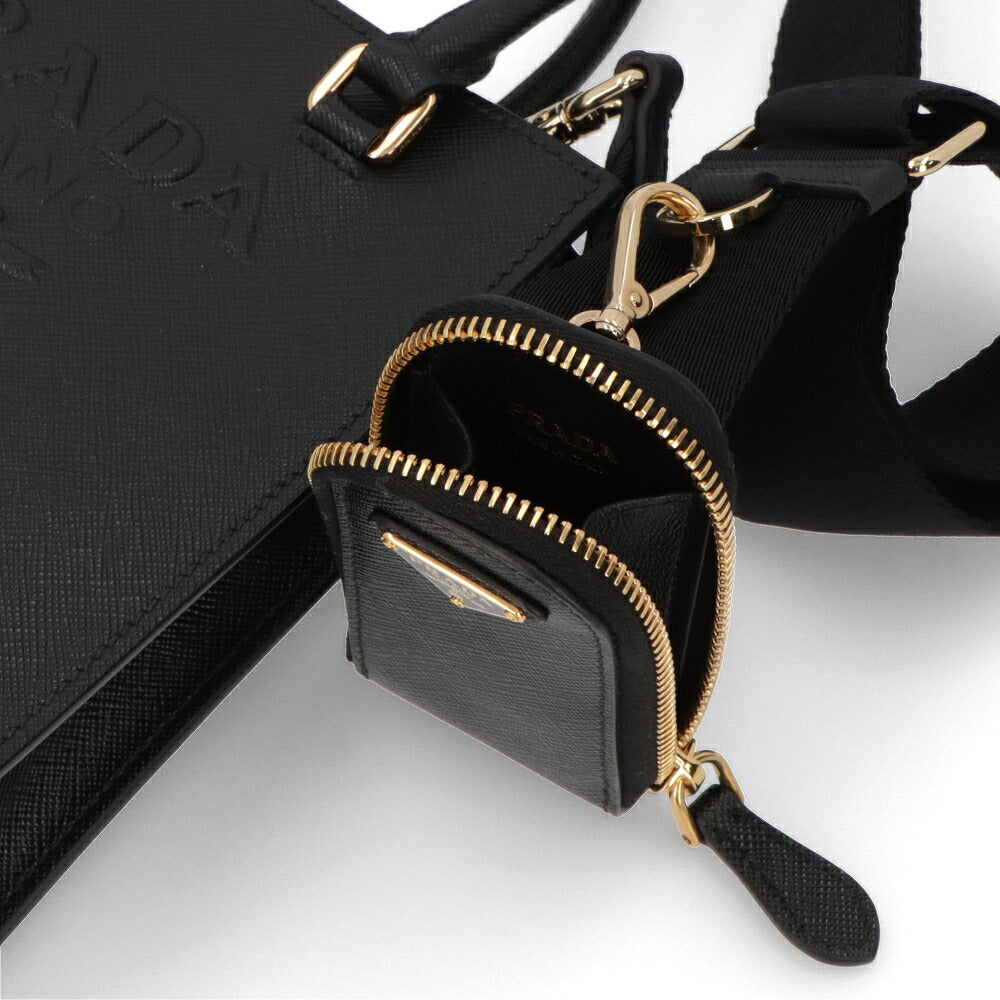 【中古/Aランク】 PRADA プラダ レディース バッグ トートバッグ ブラック レザー ロゴ ゴールド金具 1BA333