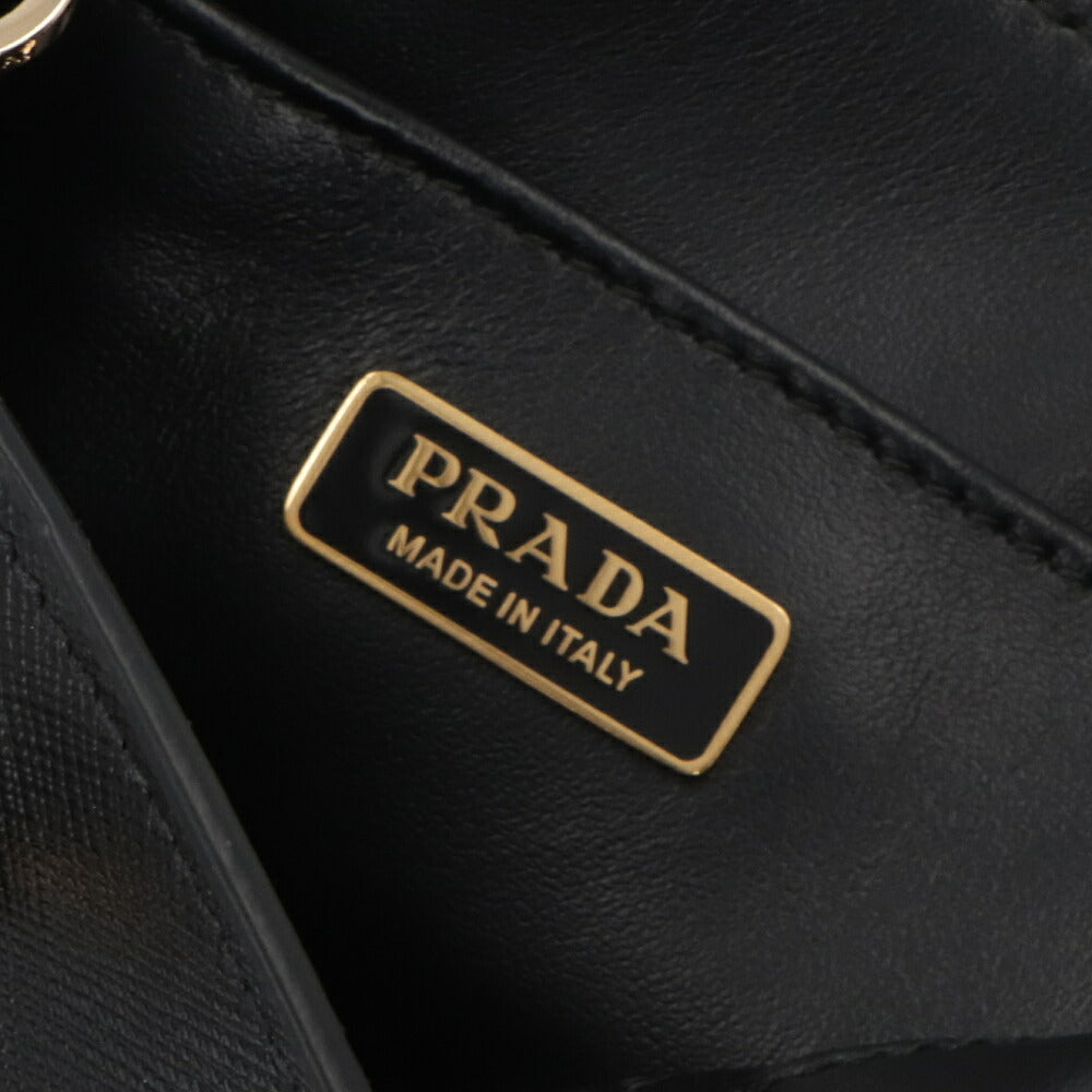 【中古/Aランク】 PRADA プラダ レディース バッグ トートバッグ ブラック レザー ロゴ ゴールド金具 1BA333