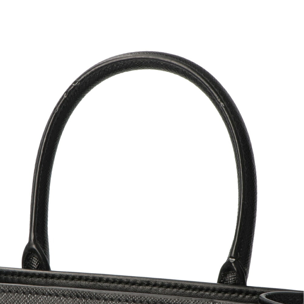 【中古/Aランク】 PRADA プラダ レディース バッグ トートバッグ ブラック レザー ロゴ ゴールド金具 1BA333