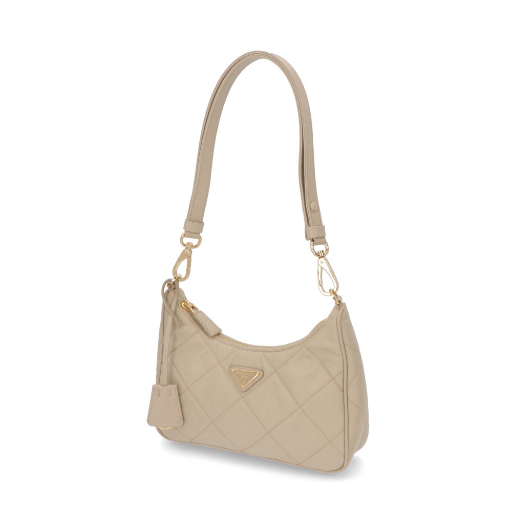 【中古/Aランク】 PRADA プラダ レディース バッグ ショルダーバッグ ベージュ 中古 ヴィンテージ シリアルあり 2WAY Re-Nylon 1BC204