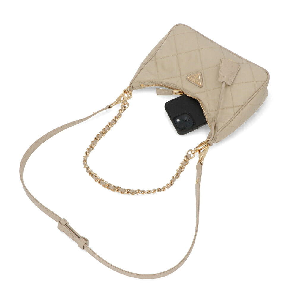 【中古/Aランク】 PRADA プラダ レディース バッグ ショルダーバッグ ベージュ 中古 ヴィンテージ シリアルあり 2WAY Re-Nylon 1BC204