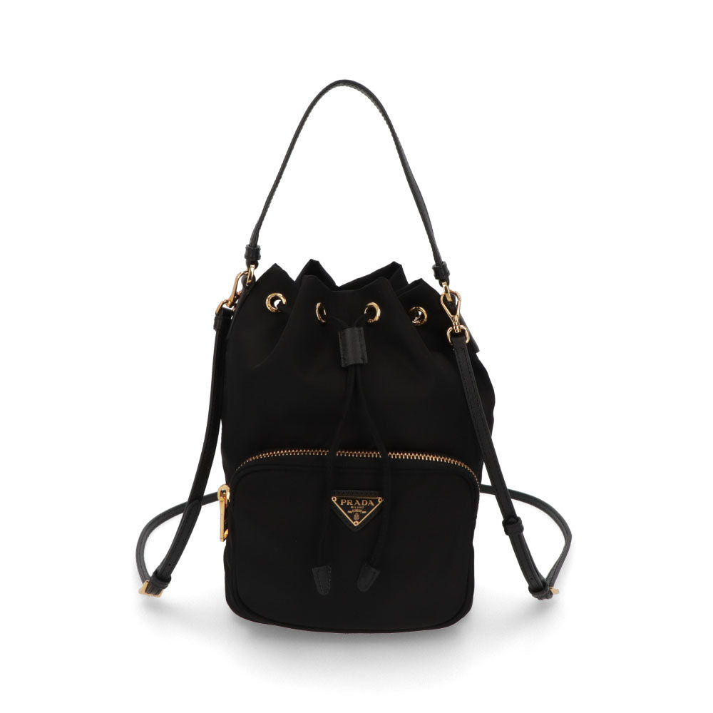 【中古/Aランク】 PRADA プラダ レディース バッグ ショルダーバッグ ブラック 巾着 2way ミニバッグ 1NE864