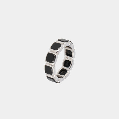 トムウッド TOM WOOD R75CBV2PBO01S925/Cushion Band Black シルバー/ブラック 指輪 シンプル メンズ 新品