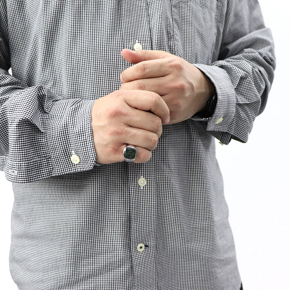 トム ウッド 指輪 リング Cushion Green Marble