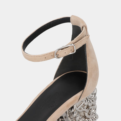 エルメス HERMES グラム60 サンダル ベージュヌード