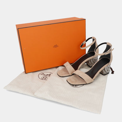 エルメス HERMES グラム60 サンダル ベージュヌード