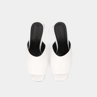 エルメス HERMES グロッシー60 サンダル ホワイト