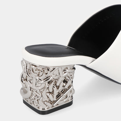 エルメス HERMES グロッシー60 サンダル ホワイト