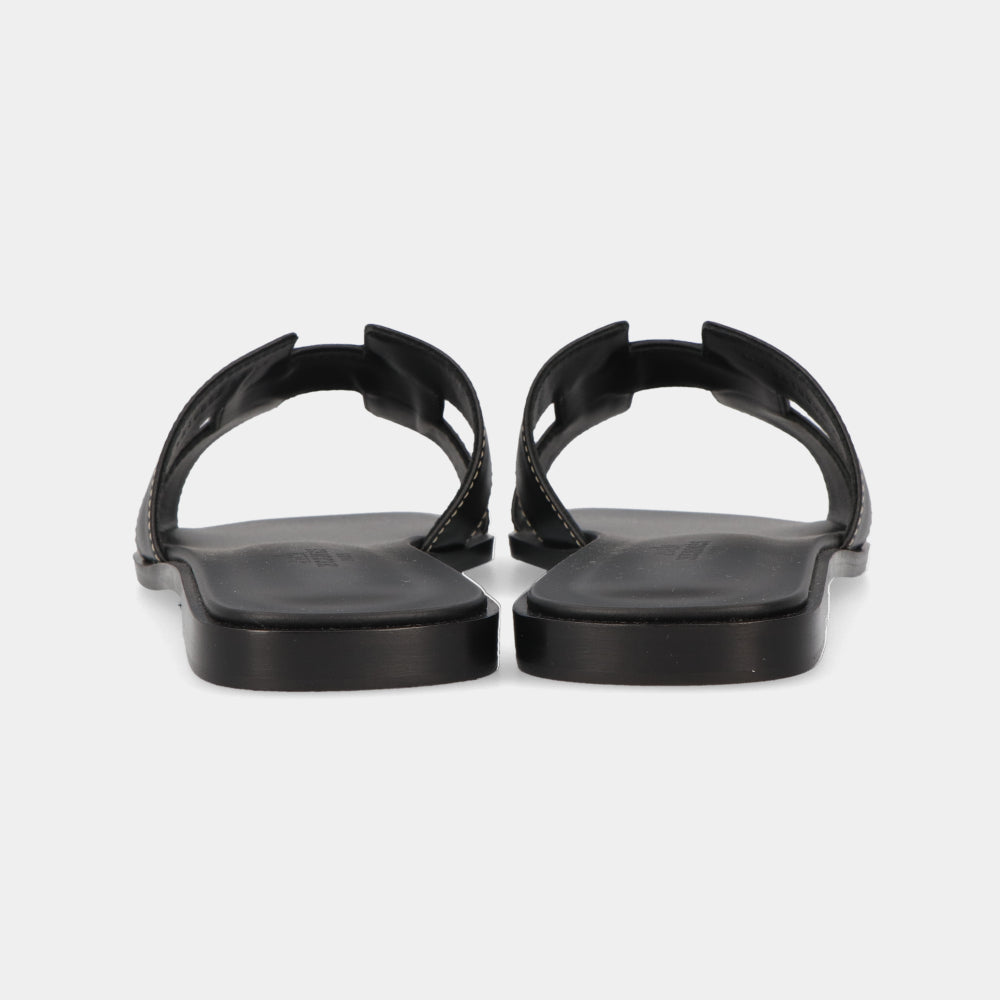 エルメス HERMES オラン サンダル ブラック
