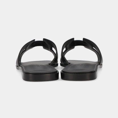 エルメス HERMES オラン サンダル ブラック