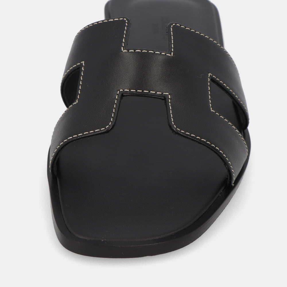 エルメス HERMES オラン サンダル ブラック