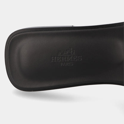 エルメス HERMES オラン サンダル ブラック