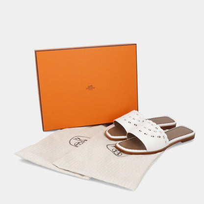 エルメス HERMES サンダル ガエル ホワイト