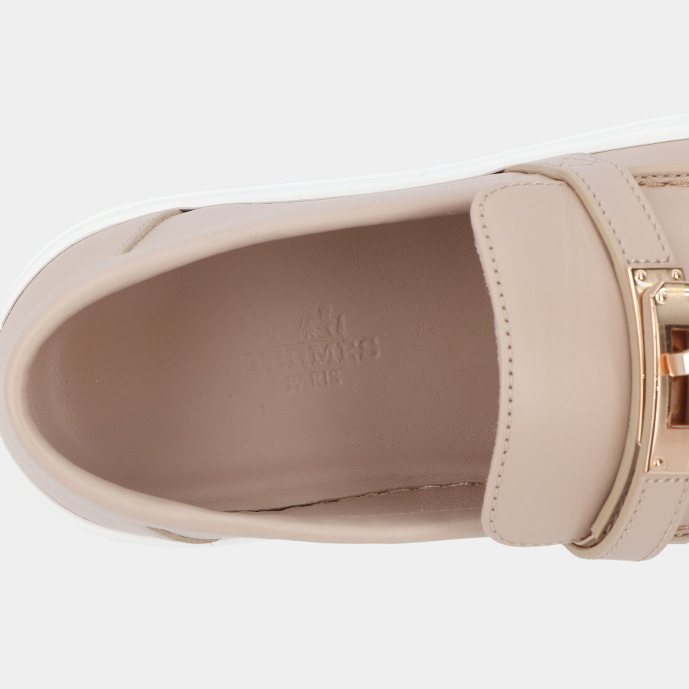 エルメス ゲーム スリッポン ベージュヌード レディース