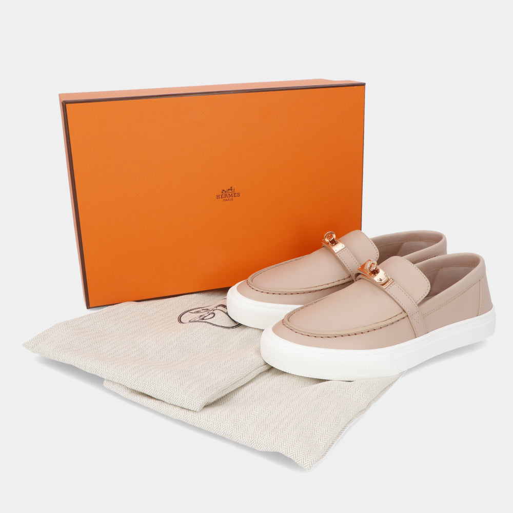 エルメス ゲーム スリッポン ベージュヌード レディース