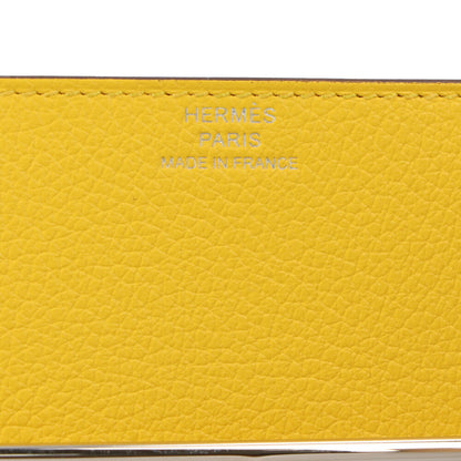 エルメス HERMES ルリスリムコンパクト 二つ折り財布 ジョーヌナプル シルバー金具 イエロー系 エヴァーカラー