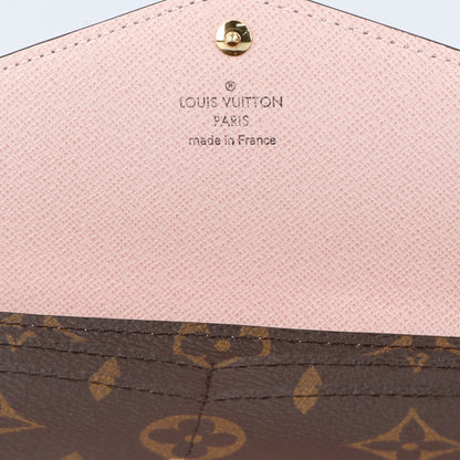 ルイ・ヴィトン LOUIS VUITTON LV M62235 ポルトフォイユ サラ 二つ折り長財布 ローズ バレリーナ モノグラム キャンバス レザー レディース 中古/Aランク