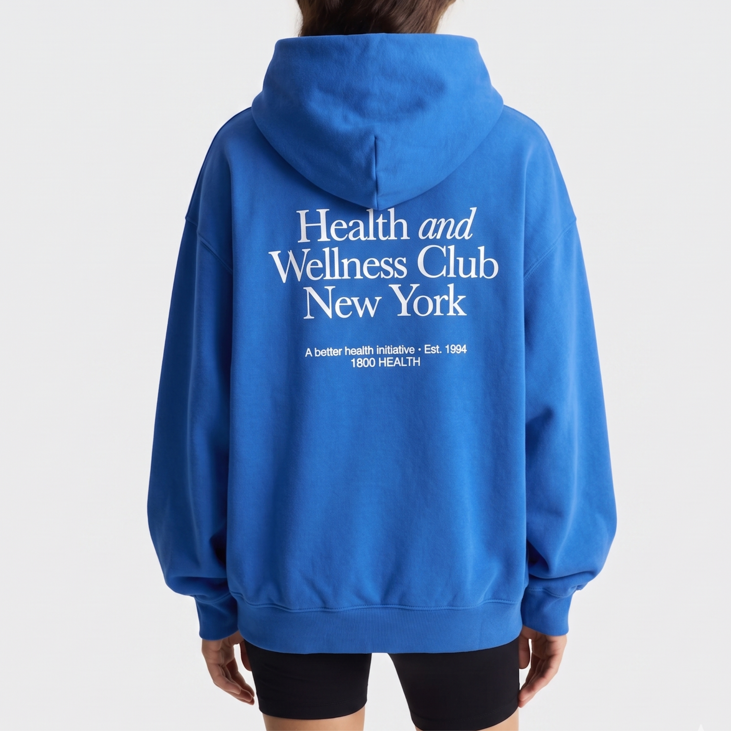 Sporty＆Rich スウェット・トレーナー ブルー フーディー ロゴ